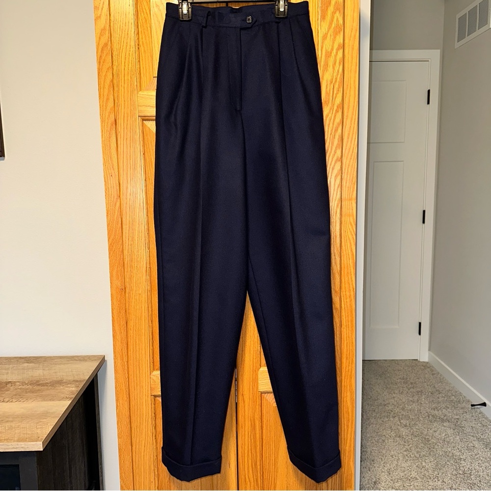 Lauren Ralph Lauren green label classic slacks trousers pants size 4 navy blue